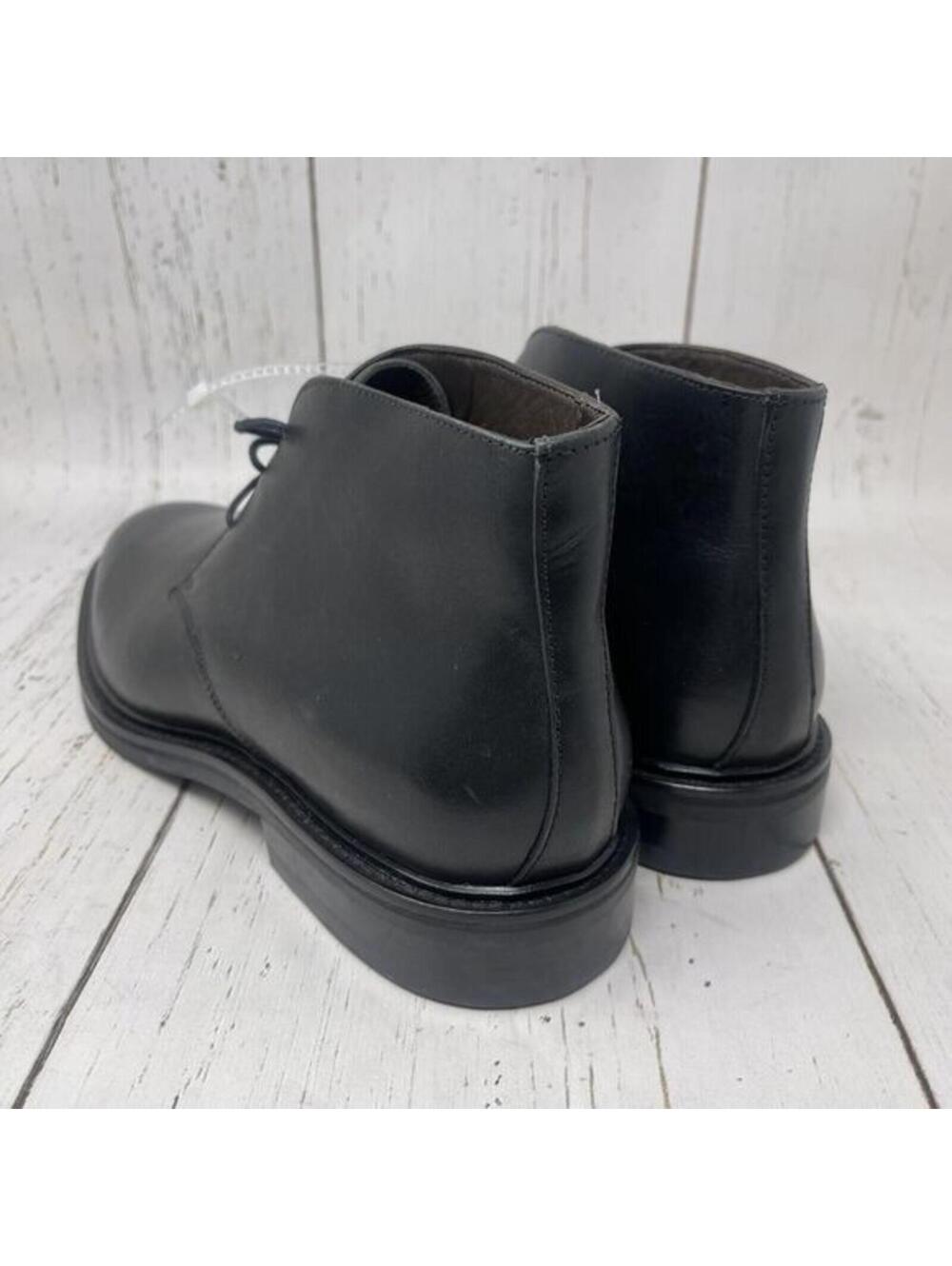 Flag Ltd Chelsea Chukka Boots Mens Size 12 M Black Leather Lace Up Likenew